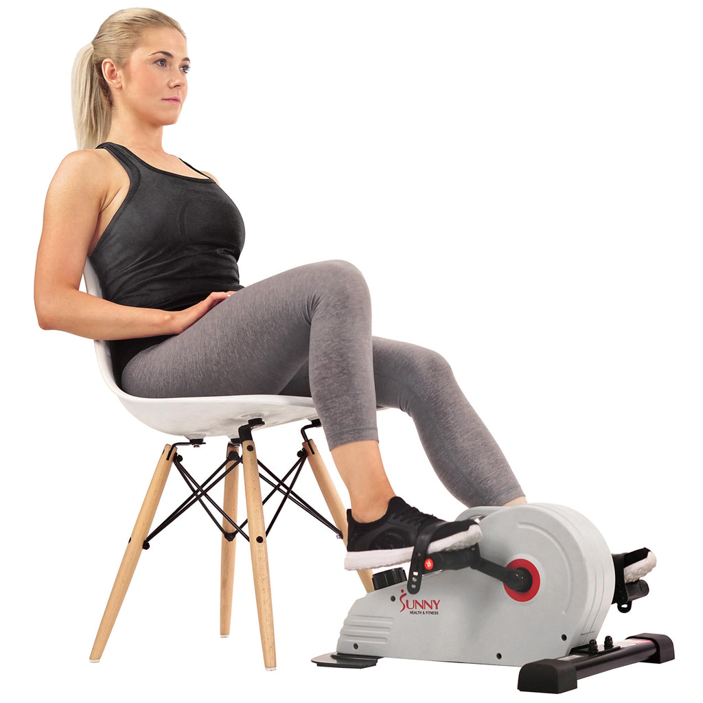 Sunny Health & Fitness Magnetic Under Desk Pedal Exerciser - Mini Bike