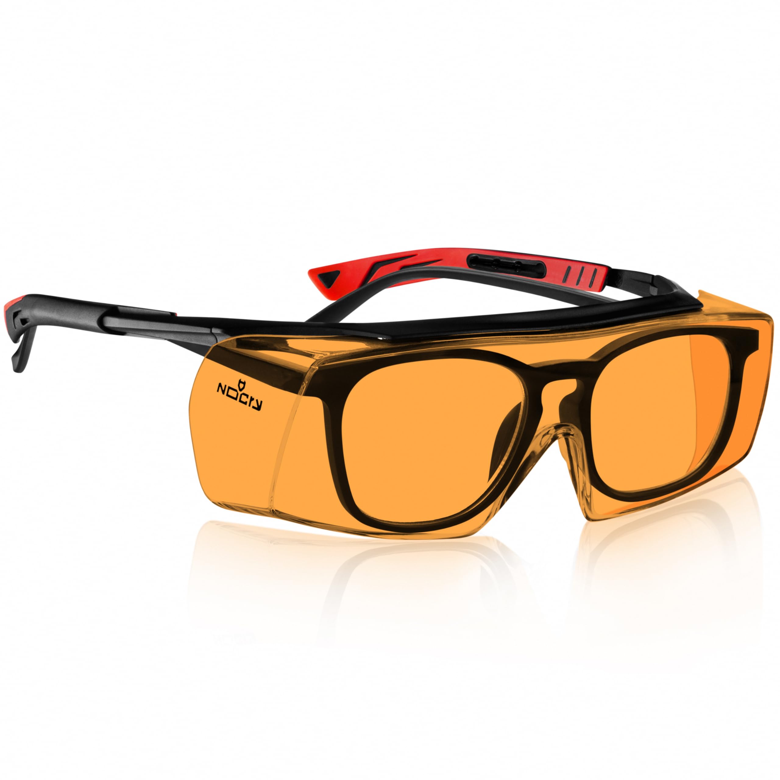 NoCry Blue Light Blocking Safety Glasses Over Eyeglasses – ANSI Z87.1