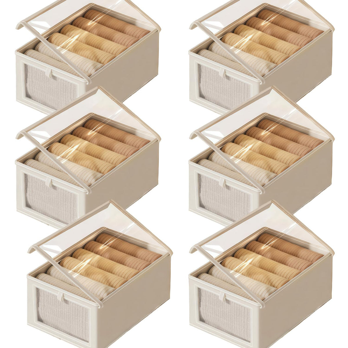 Tosoda Wardrobe Storage Organiser Boxes with Lids for Clothes Trousers - image 1