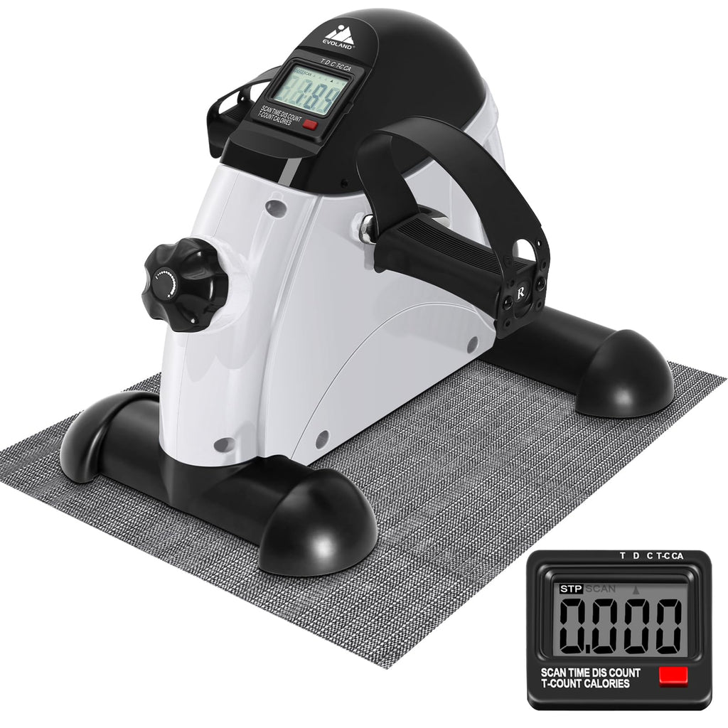 EVOLAND Under Desk Bike Pedal Exerciser with Handle | Portable Mini Bike