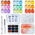 MKNZOME 9-Color Patting Gel Nail Polish Set – Jelly Painting Palette