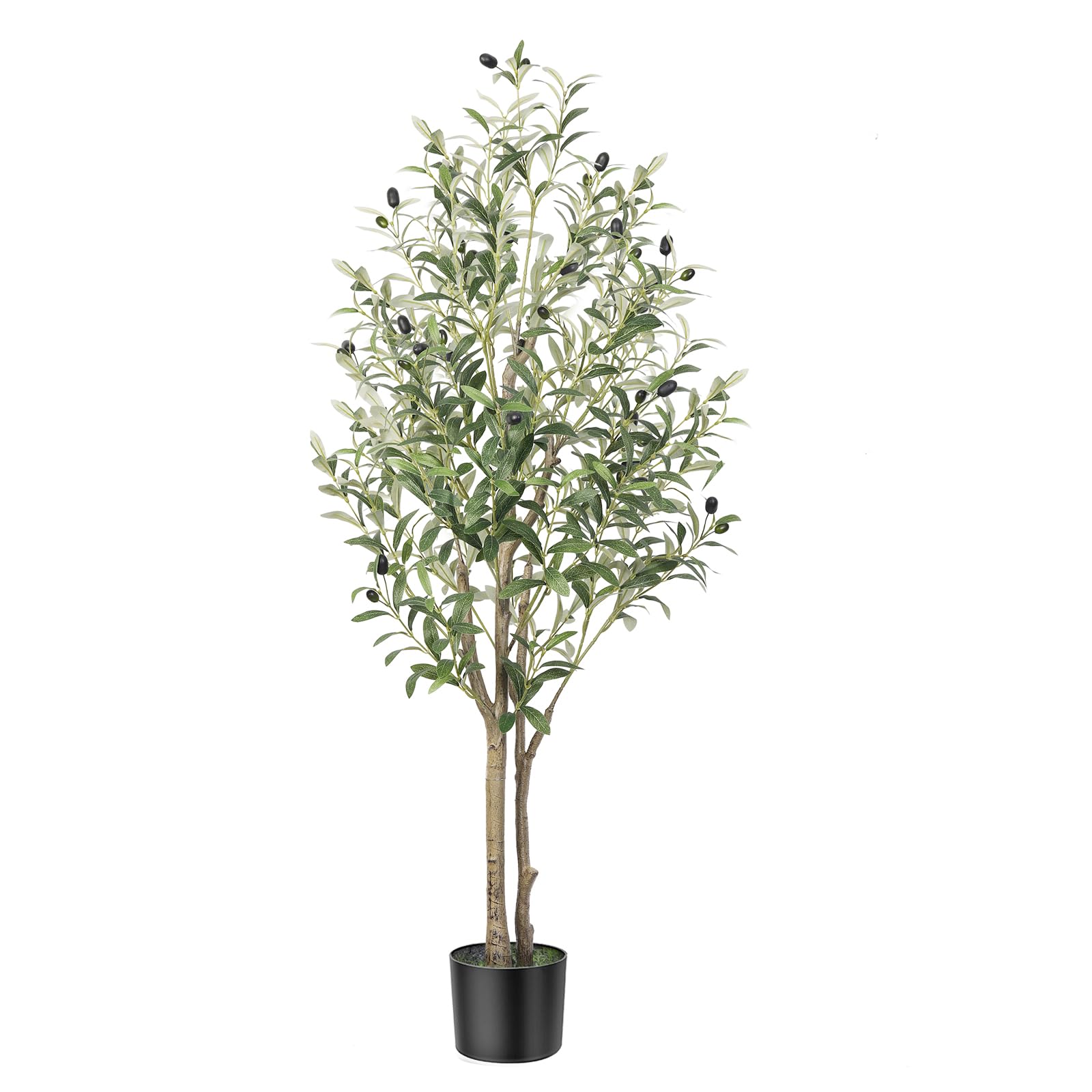 Alupssuc 4FT Artificial Olive Tree | Lifelike Faux Silk Potted Plant