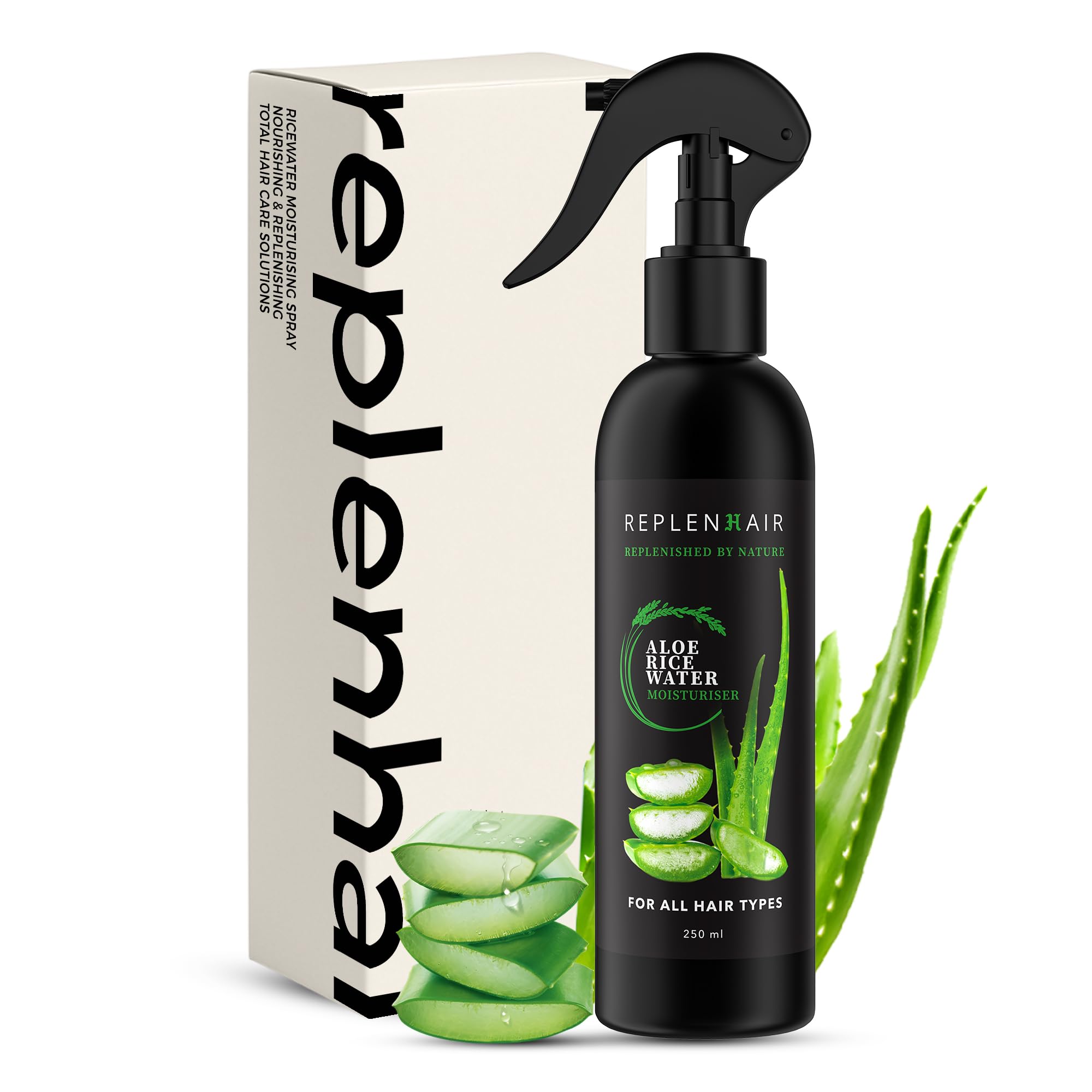Replenhair Rice Water & Aloe Vera Hair Growth Spray - Leave-In Conditioner