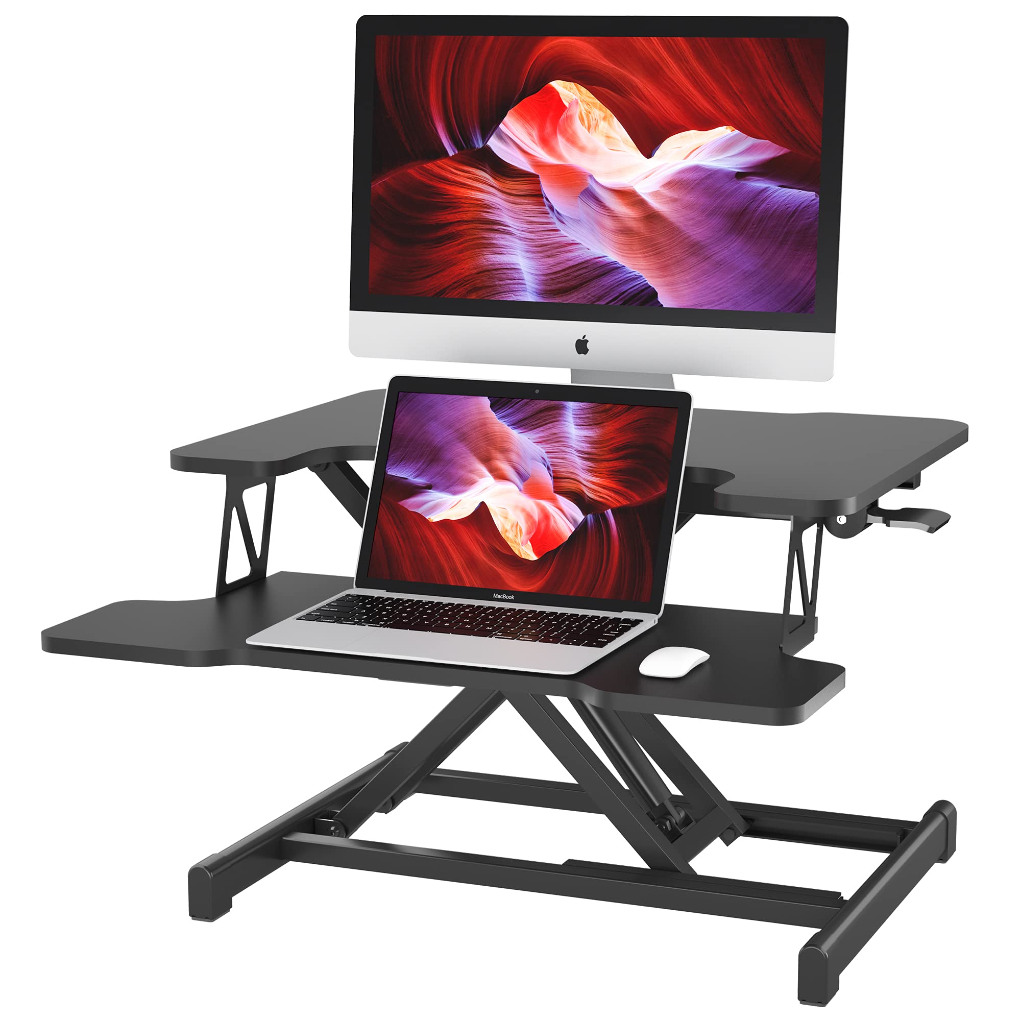 BONTEC Standing Desk Converter | Height Adjustable Sit-Stand Riser