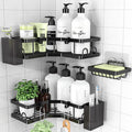 PKBD Corner Shower Caddy 3-Pack | Rustproof Stainless Steel Organizer
