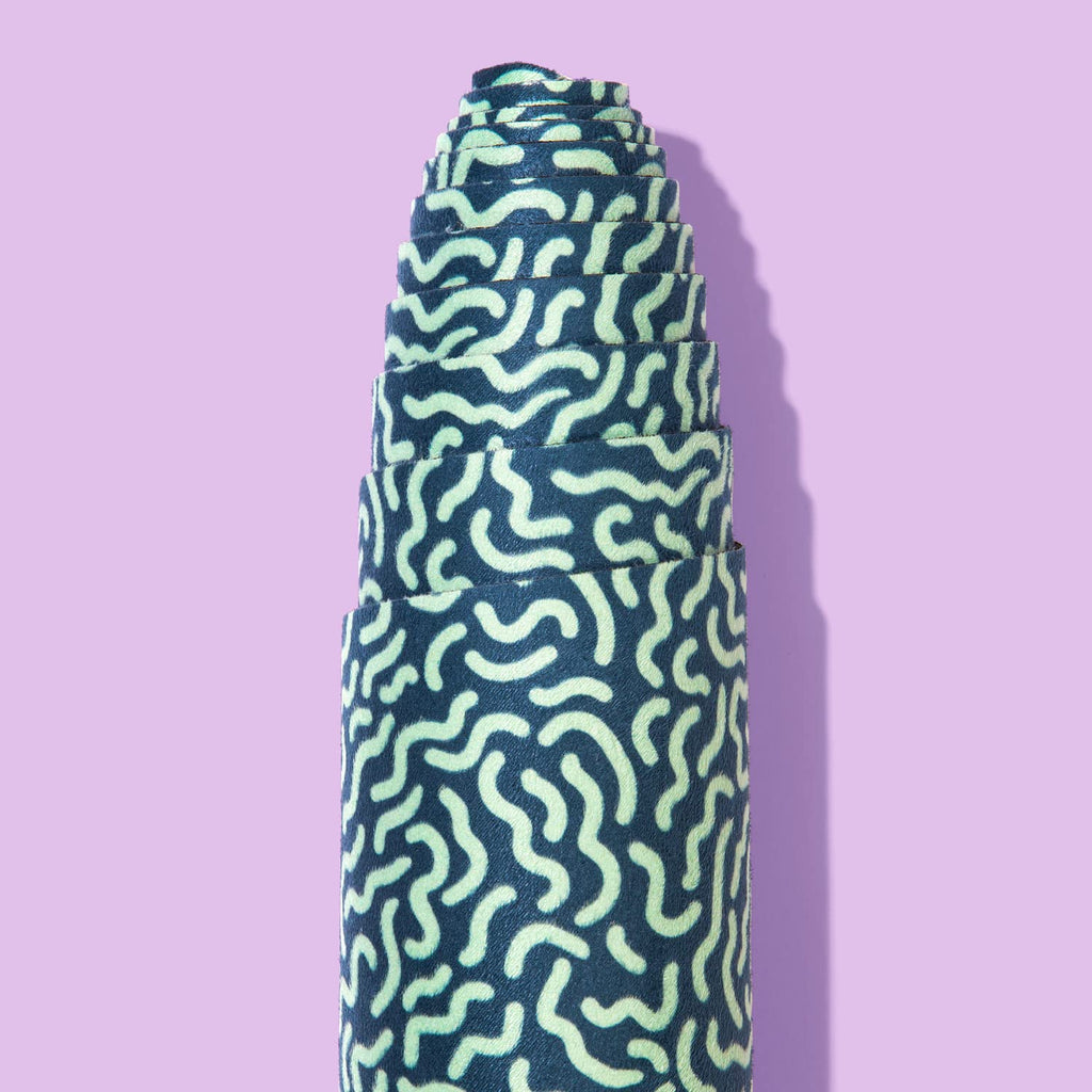 Downward Frog Printed Yoga Mat | Eco Natural Rubber & Vegan Suede, 4mm