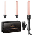 Jolof Store 3-in-1 Ceramic Curling Wand Set with Interchangeable Barrels