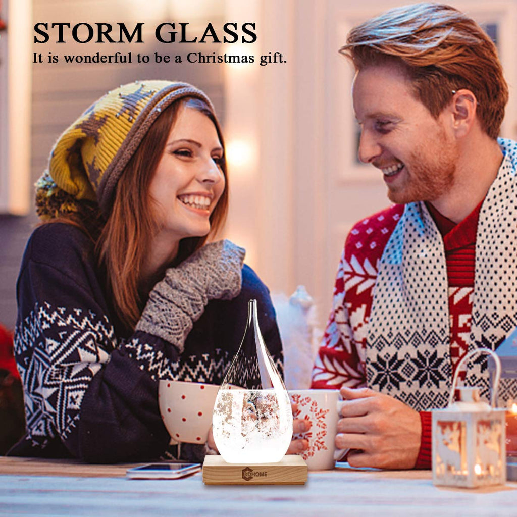 Jolof Store Storm Glass Weather Station – Water Drop Desktop Barometer