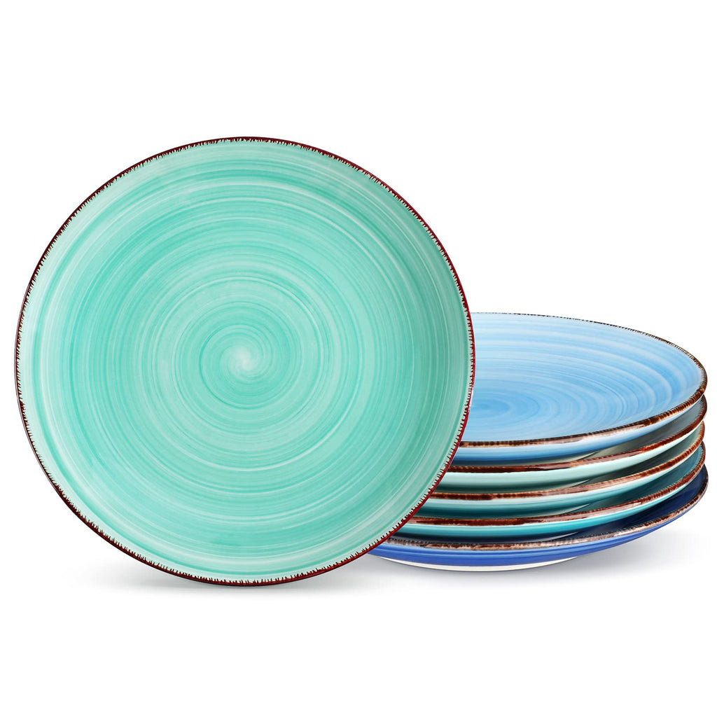 vancasso Bonita 8.5" Ceramic Salad Plates – Set of 6 Colorful Dessert Dishes
