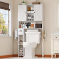 Over The Toilet Storage Cabinet – Farmhouse Barn Door Organizer