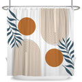 ASDCXZ Boho Shower Curtain | Modern Abstract Sun & Leaves | 180 x 200 cm