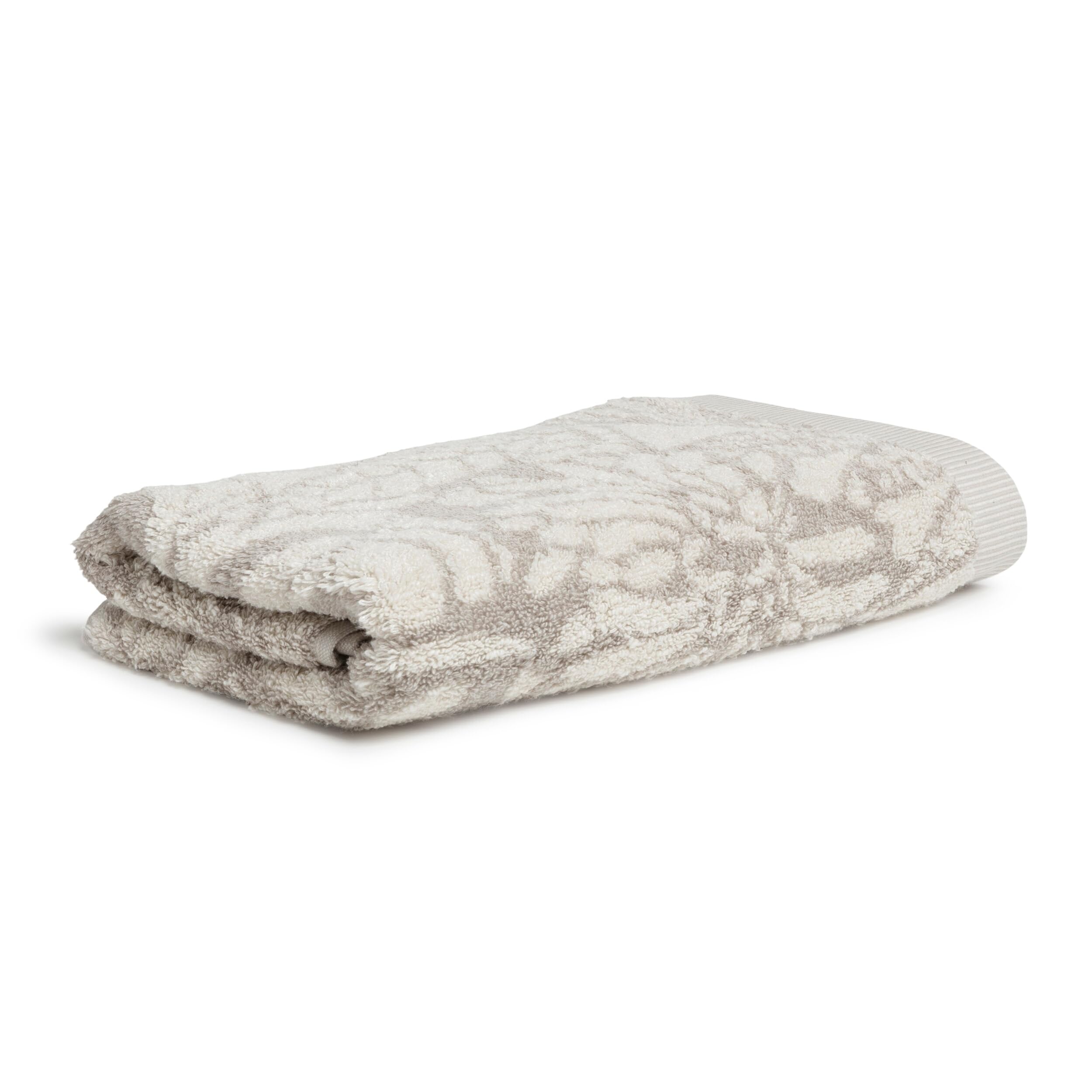 Möve Brooklyn Botanic Bath Towel – Cotton Linen Blend – Natural/Cashmere