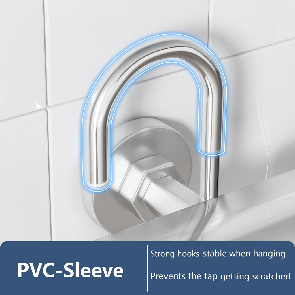 Shower Caddy Hanging SUS304 Stainless Steel No-Drilling Organiser Storage - image 2