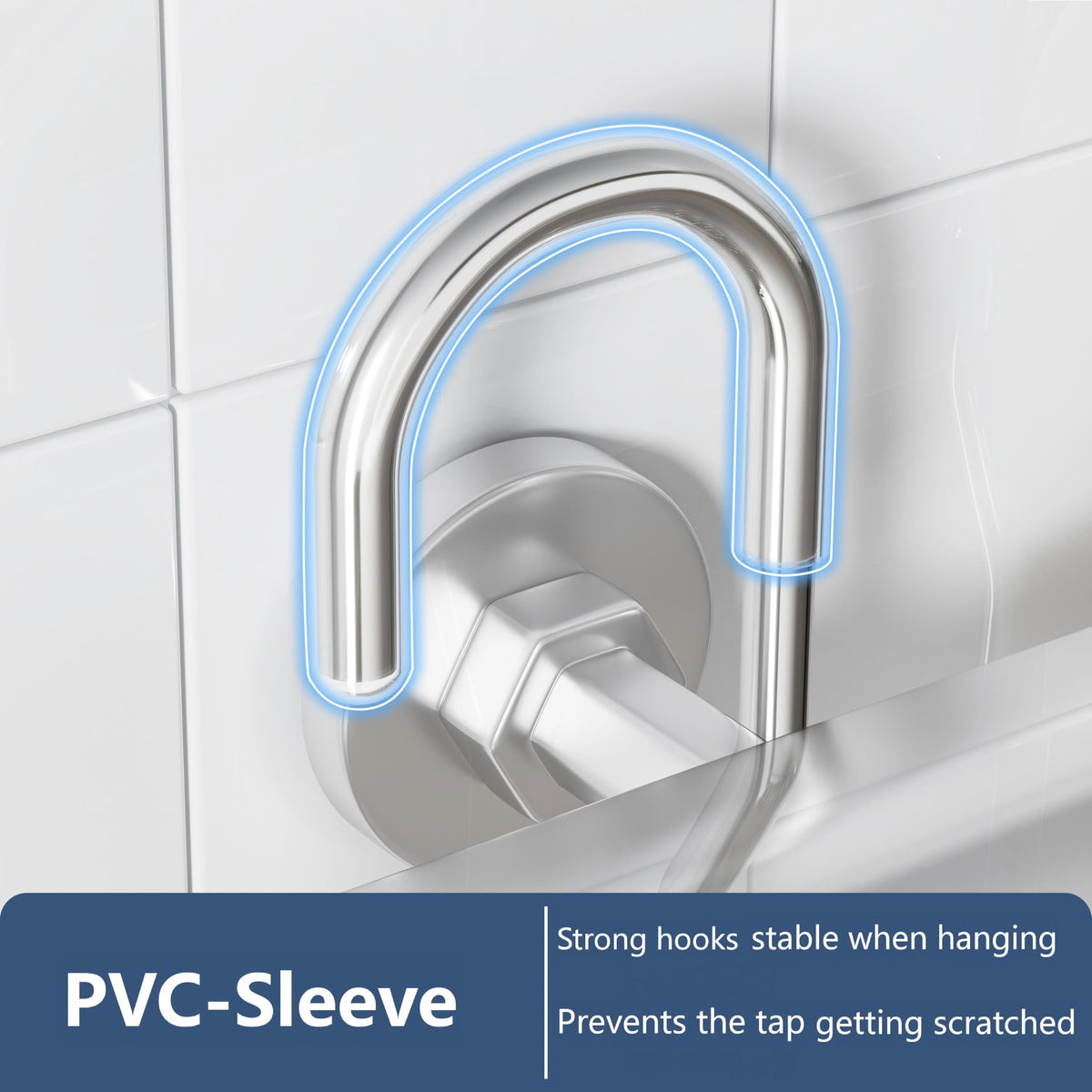 Shower Caddy Hanging SUS304 Stainless Steel No-Drilling Organiser Storage - image 2