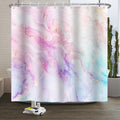 Xiaoterna Marble Shower Curtain | Waterproof Washable Blue & Gold Fabric