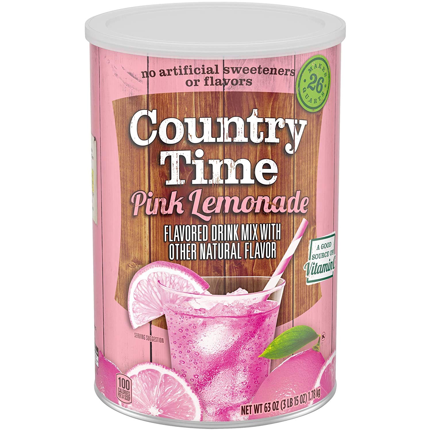 Country Time Pink Lemonade Drink Mix – Powdered Juice with Vitamin C, 1.78kg