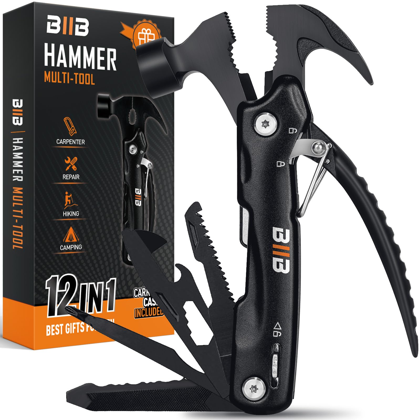 BIIB 13-in-1 Multitool – Compact Camping Gear and Hand Tool Gadget