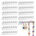 12Pcs Necklace Holder Wall Mounted, Acrylic Necklace Organizer with 8 Hooks - image 1