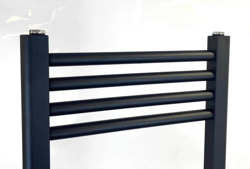 Greened House Milano Black Heated Towel Rail | 400x800mm Steel Radiator
