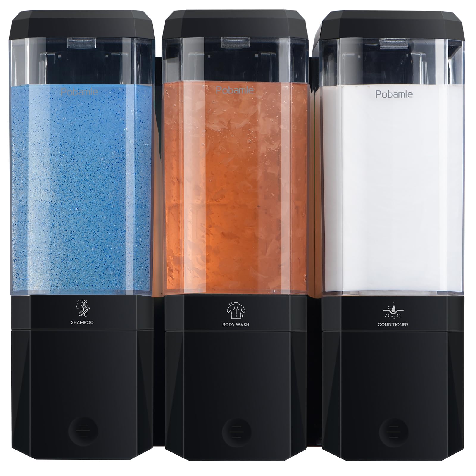 Jolof Store Wall Mounted Shower Soap Dispenser | 3-Chamber No-Drill ABS