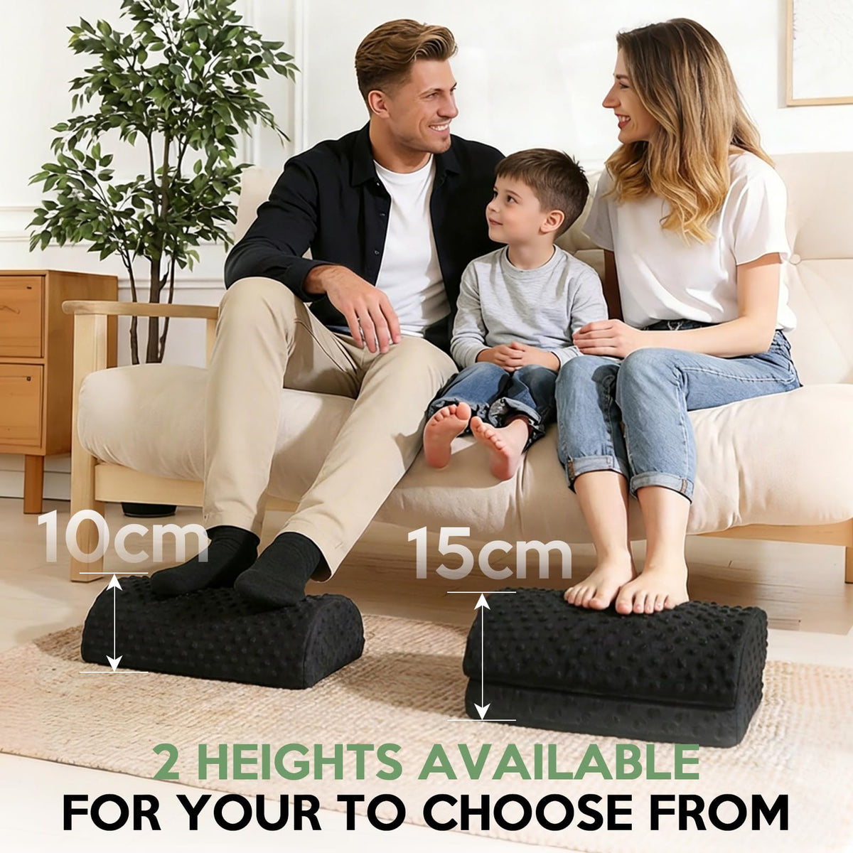 Foot Rest Under Desk - Desk Foot Rest with 2 Adjustable Heights - Ergonomic Footrest for Office Chair & Gaming Chair - image 4