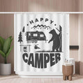 Woutay Camper Bear Shower Curtain | Mold Resistant Waterproof Polyester