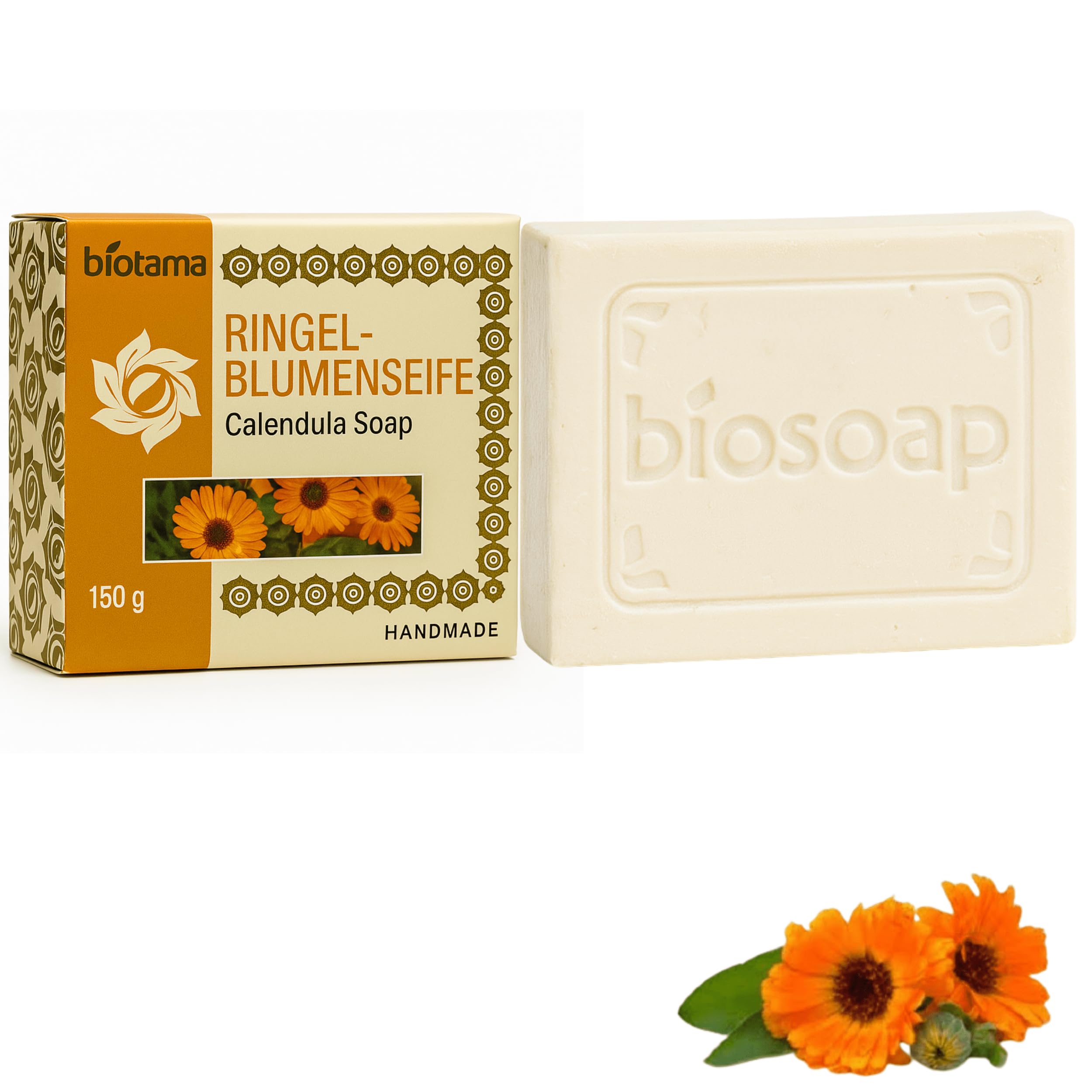 Marigold Natural Soap – Handmade Body & Face Care, 150g