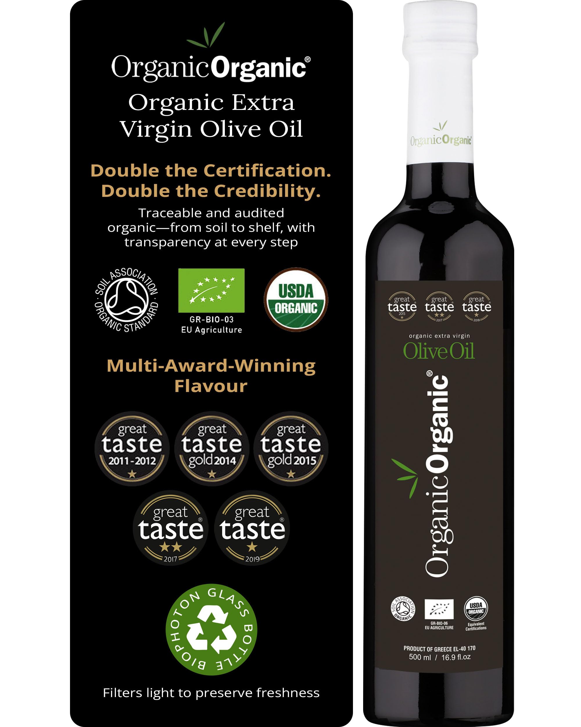 OrganicOrganic Greek Extra Virgin Olive Oil – 500ml High Polyphenol