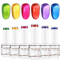 NICEDECO Neon Jelly Gel Nail Polish Set | 6pcs Long Lasting Vegan Kit