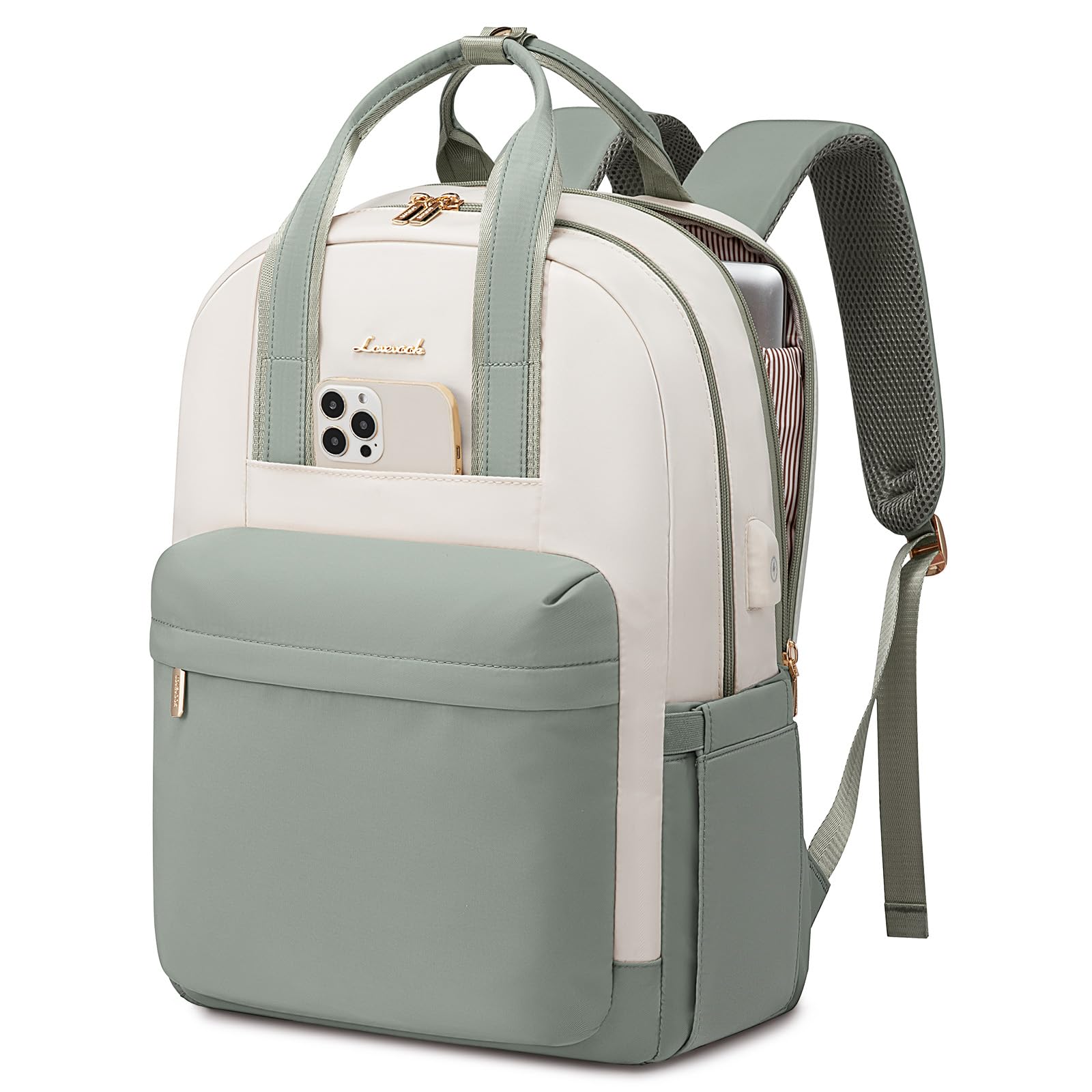 LOVEVOOK Laptop Backpack - 15.6 Inch Waterproof Bag with USB Port