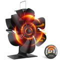 Hanaoyo 6-Blade Heat Powered Stove Fan | Silent Log Burner Accessory