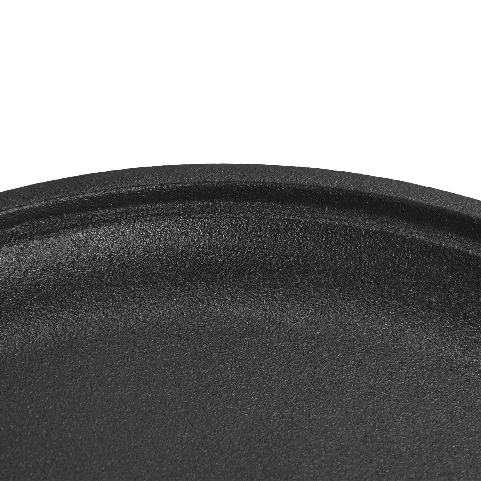 GRANDWISH Pre-Seasoned Cast Iron Skillet Pan | 35cm Round Griddle Pan