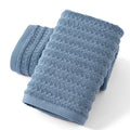 Sense Gnosis Blue Hand Towel Set of 2 – 100% Cotton Waffle Terry Striped