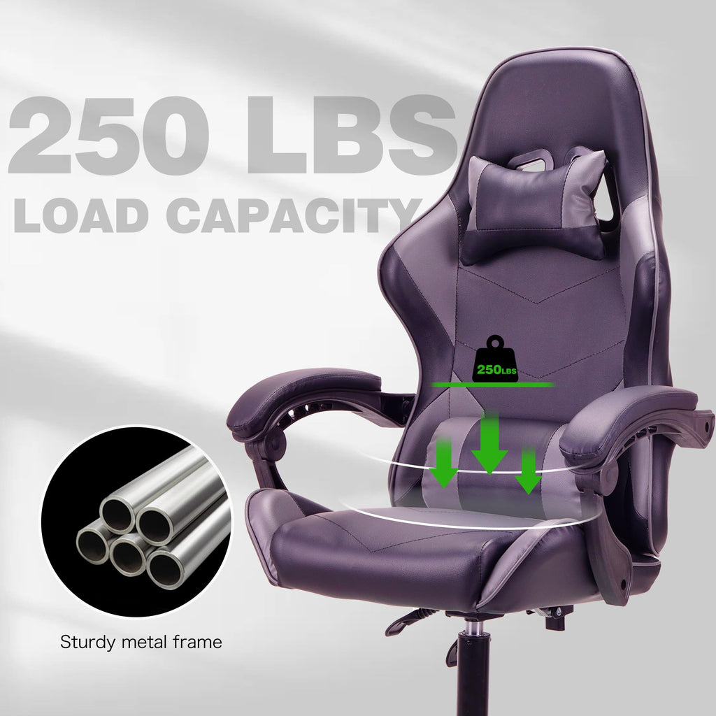 T-THREE Ergonomic High-Back Mesh Gaming Chair with Lumbar Support - White