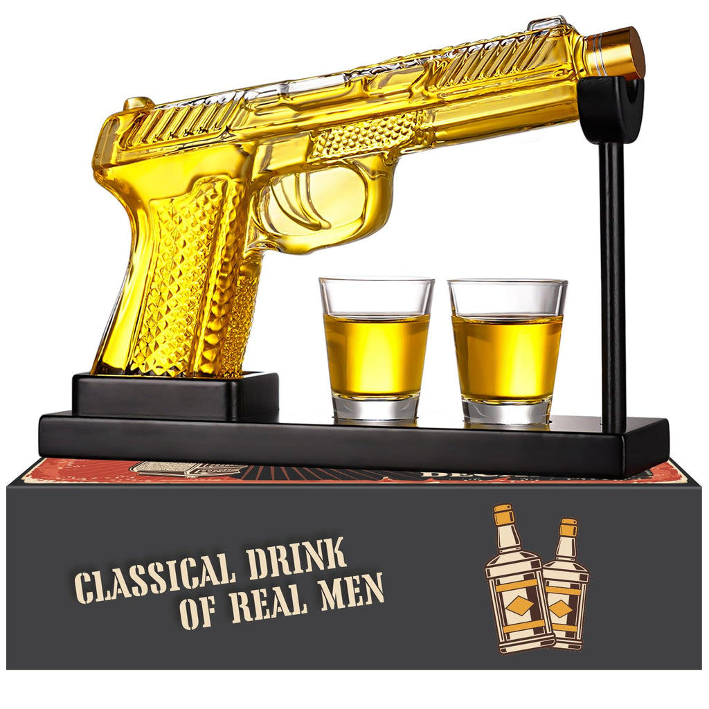 Oaksea Whisky Decanter Set with Shot Glasses – Luxury Barware Gift for Men