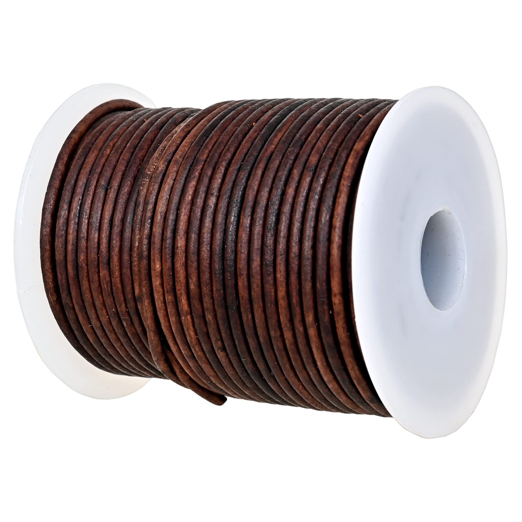 GENIQUE 2mm Genuine Leather Cord for Jewelry Making, 20m – Antique Brown