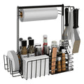 BBQ Grill Caddy with Paper Towel Holder and 4 Hooks