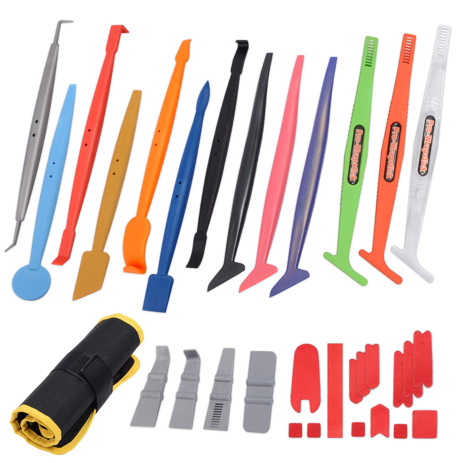 Ehdis Vinyl Wrap Tool Kit – Magnetic Squeegee Stick Set with Storage Bag