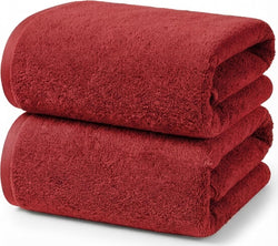 Ruggeri, Set 2 Bath Towels 70x140 cm, Cotton, Red - image 1