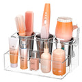 NIUBEE Acrylic Hair Tool Organizer – 3-Cup Blow Dryer and Hot Tool Holder
