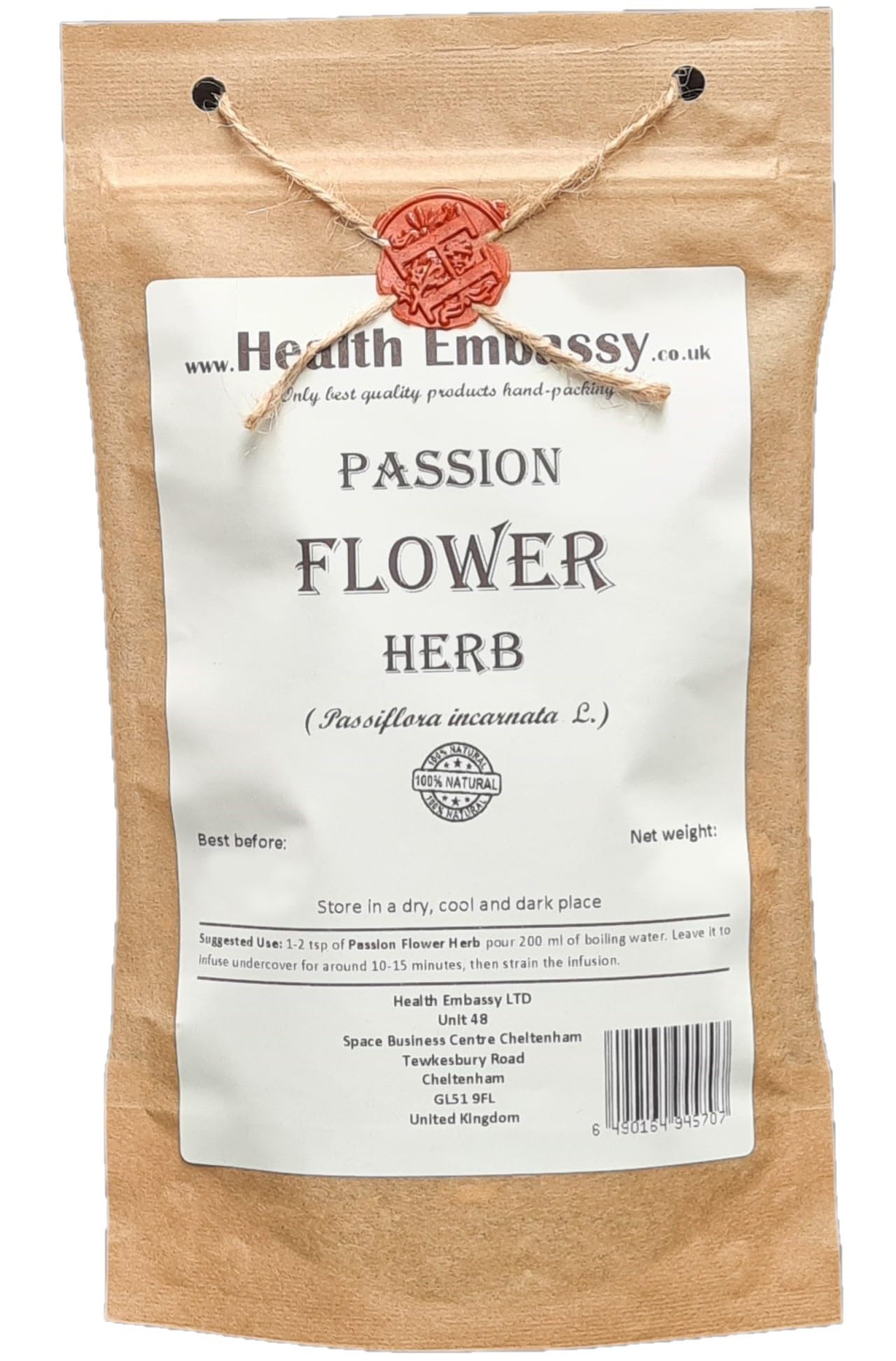 Passion Flower Herb | Passiflora incarnata Loose Herbal Tea | 100g