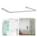 Jolof Store Stainless Steel U/L Shaped Adjustable Shower Curtain Rail