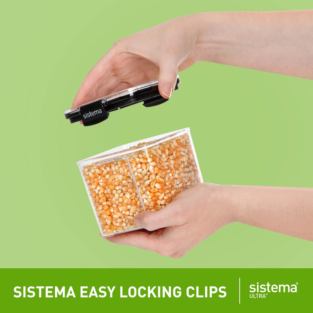 Sistema Ultra Square Airtight Food Storage Containers - 5 Piece Set