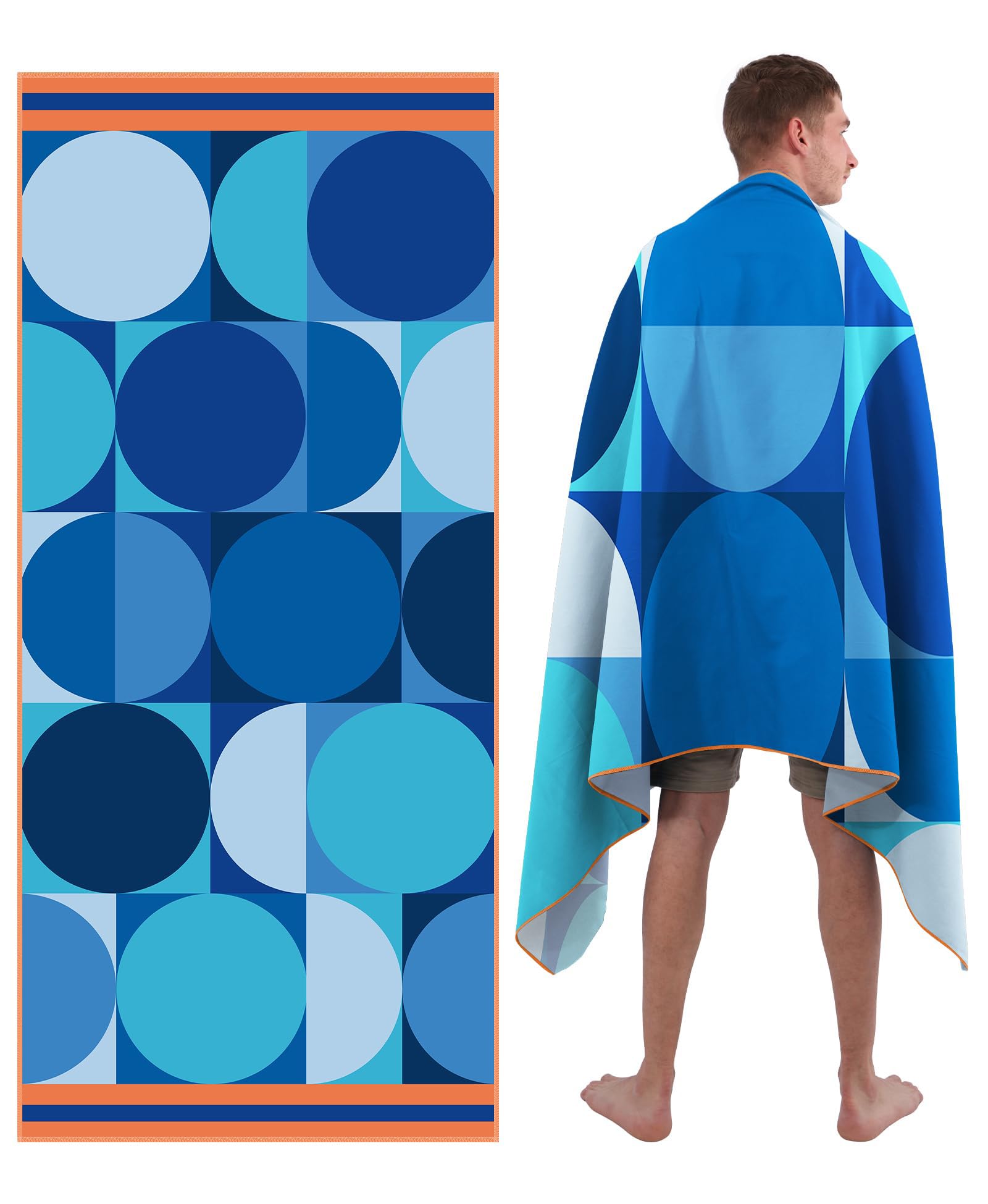 Style Slice Microfibre Beach Towel – Sand Free Quick Dry XL 200x90cm