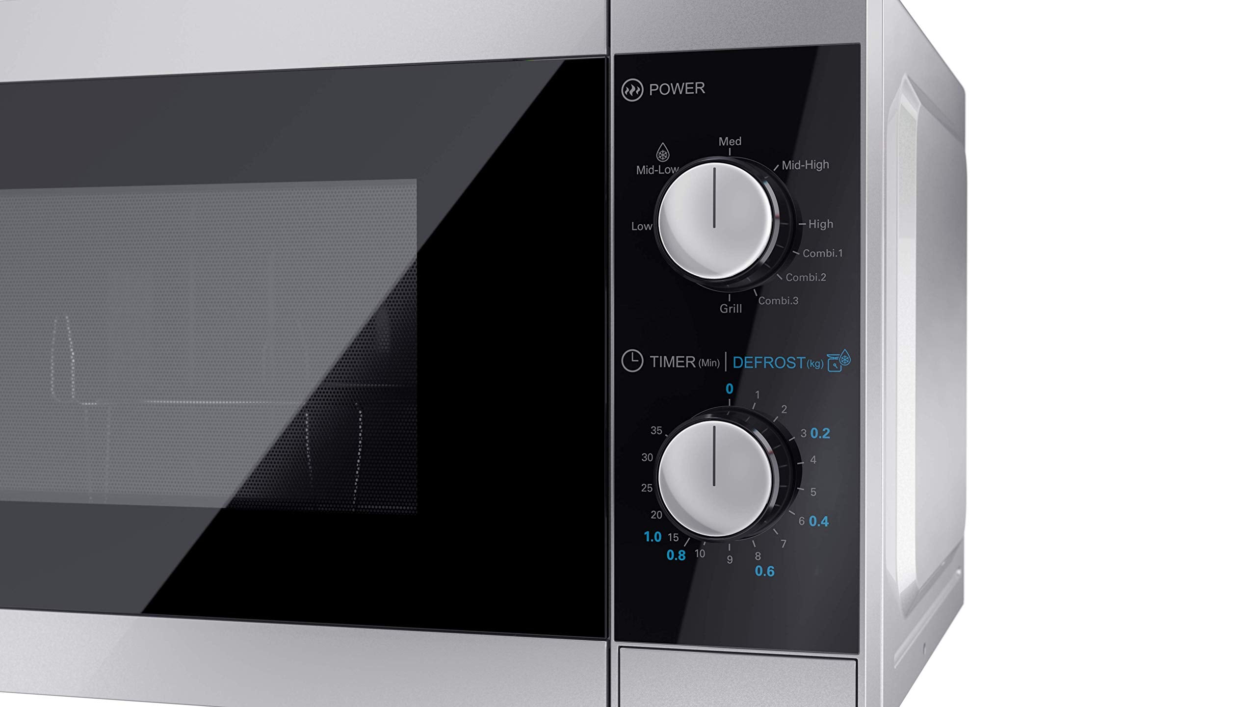 Sharp YC-MG01U-S 20L 800W Manual Microwave with 1000W Grill – Silver