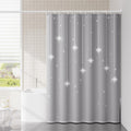 Jolof Store Grey Star Shower Curtain – Waterproof Polyester Fabric