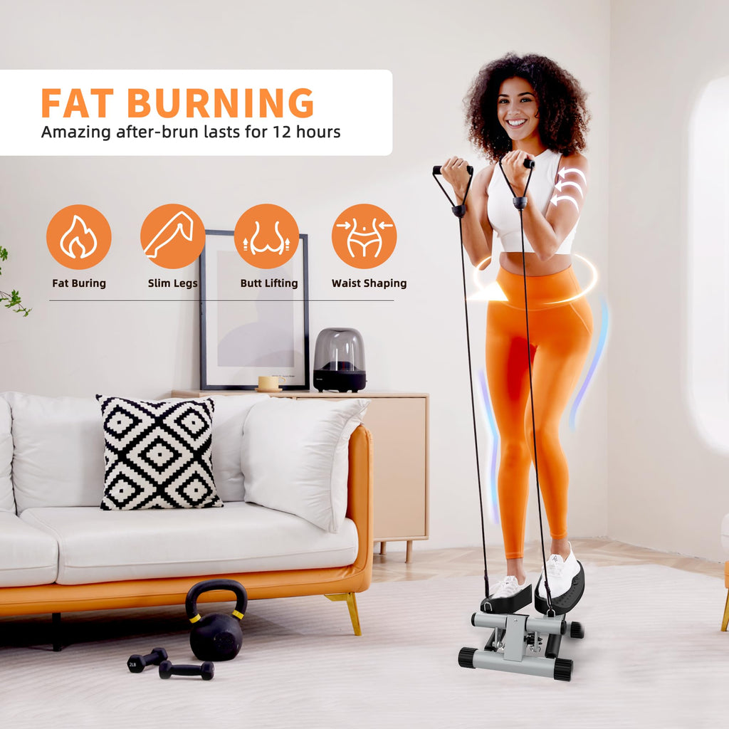Niceday Mini Stepper with Resistance Bands – Home Exercise Step Machine