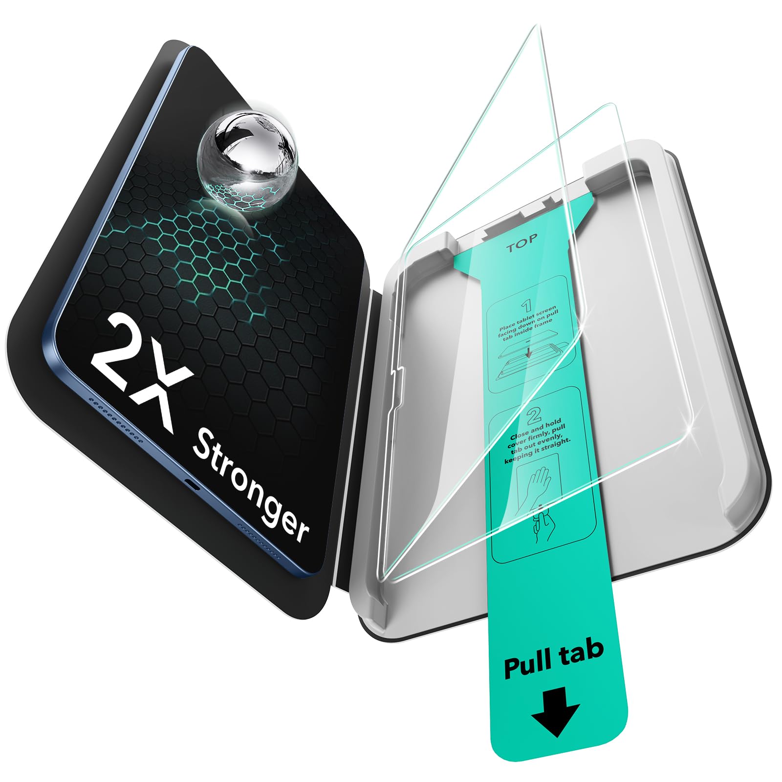 ESR iPad 11/10.9 (2025/2022) Screen Protector - 9H Tempered Glass 2-Pack