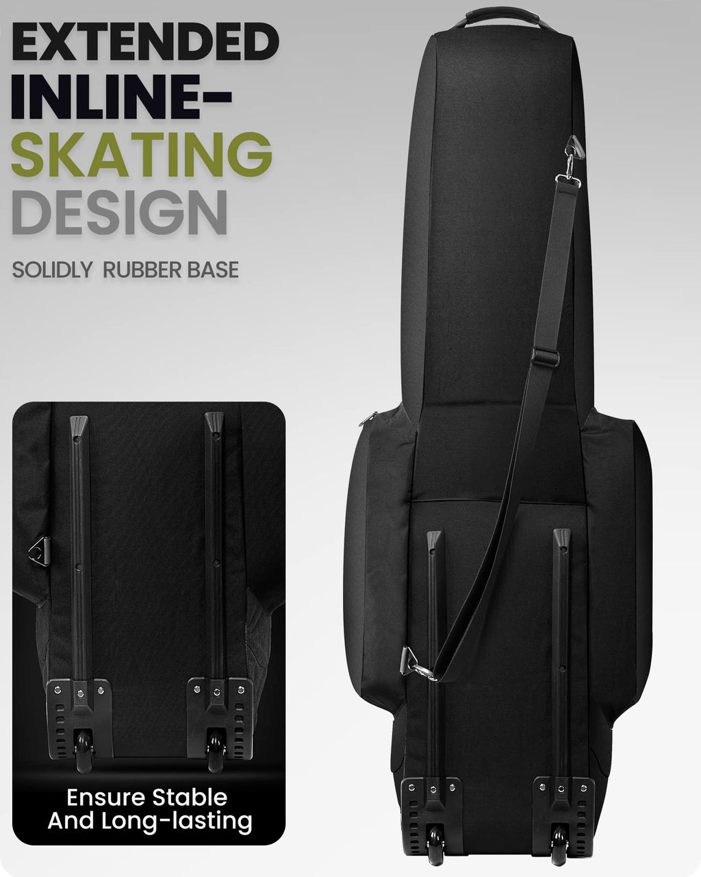 OutdoorMaster Padded Golf Travel Bag - 900D Waterproof Wheeled Case