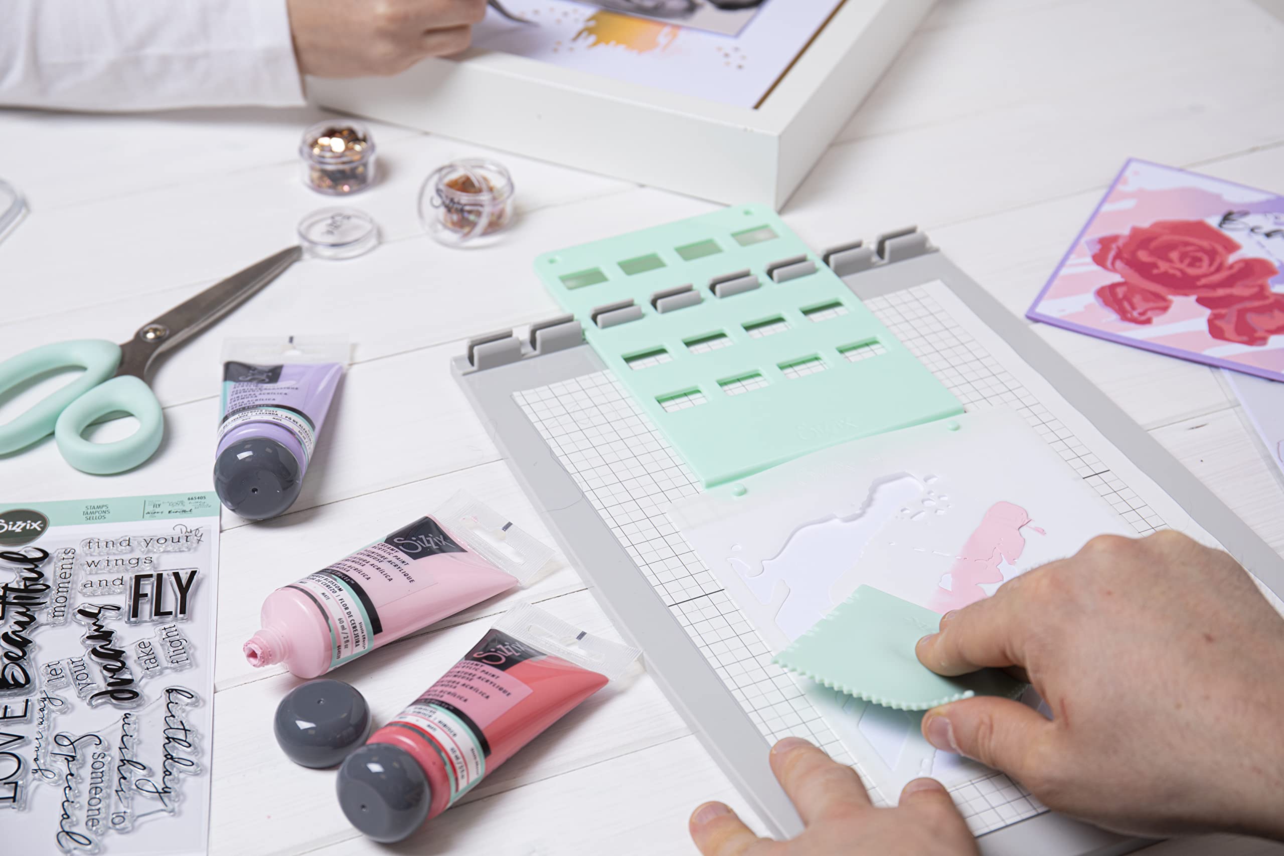 Sizzix Stencil & Stamp Tool for Cardmaking – Dual-Purpose Craft Tool